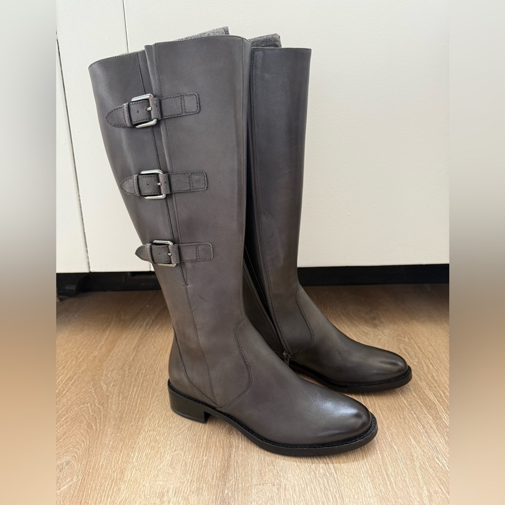 NEW: Gray Knee-High Boots